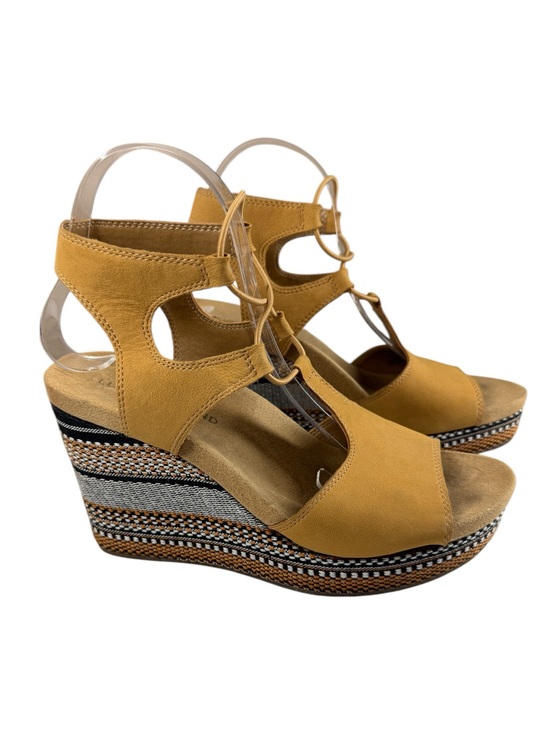 Lucky Brand Shoes - Lucky Brand Yejida 3 Leather Lace Up Platform Wedge Sandals Women's 7.5